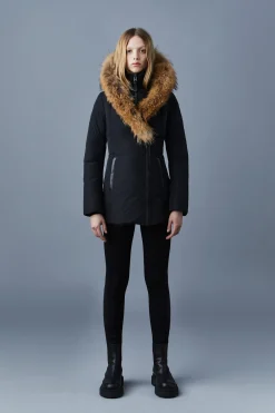 ADALI down coat with natural fur Signature Mackage Collar