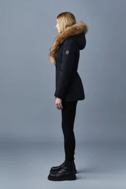 ADALI down coat with natural fur Signature Mackage Collar