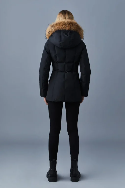 ADALI down coat with natural fur Signature Mackage Collar