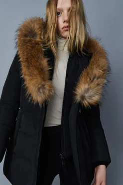 ADALI down coat with natural fur Signature Mackage Collar