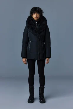 ADALI Down coat with sheepskin Signature Mackage Collar