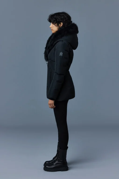 ADALI Down coat with sheepskin Signature Mackage Collar