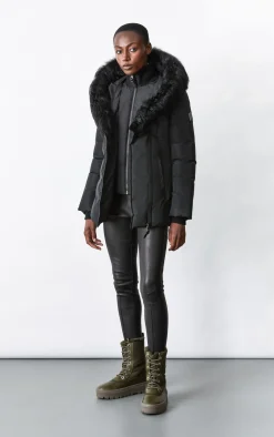 ADALI Down coat with sheepskin Signature Mackage Collar