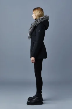 ADALI Down coat with silver fox fur Signature Mackage Collar