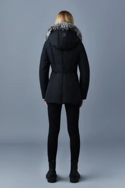 ADALI Down coat with silver fox fur Signature Mackage Collar