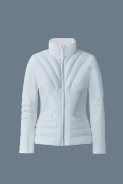 ALMA Smocked detail light down jacket