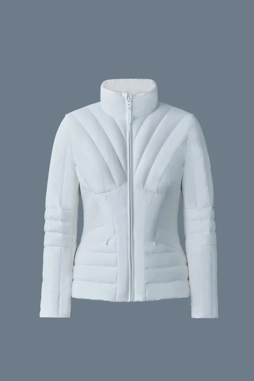 ALMA Smocked detail light down jacket