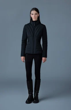 ALMA Smocked detail light down jacket