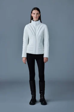 ALMA Smocked detail light down jacket