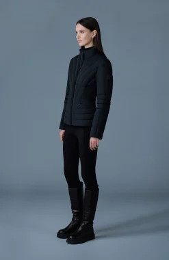 ALMA Smocked detail light down jacket