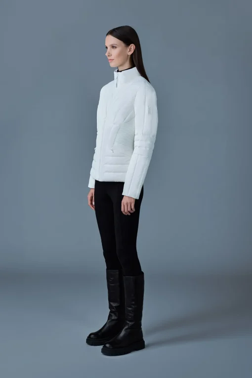 ALMA Smocked detail light down jacket