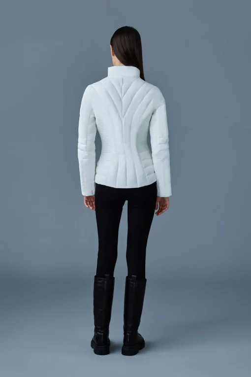 ALMA Smocked detail light down jacket