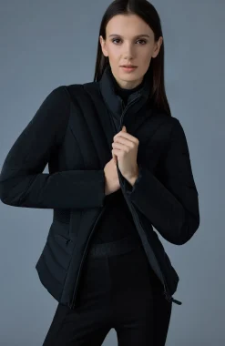 ALMA Smocked detail light down jacket