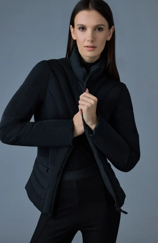 ALMA Smocked detail light down jacket