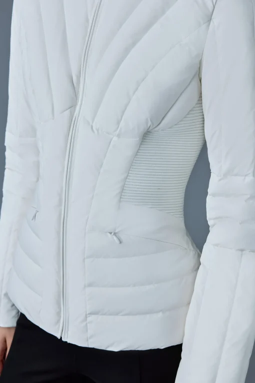 ALMA Smocked detail light down jacket
