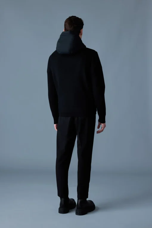 ANDREW Mixed-media light down jacket