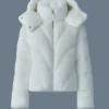 ANIK Brushed faux-fur down jacket