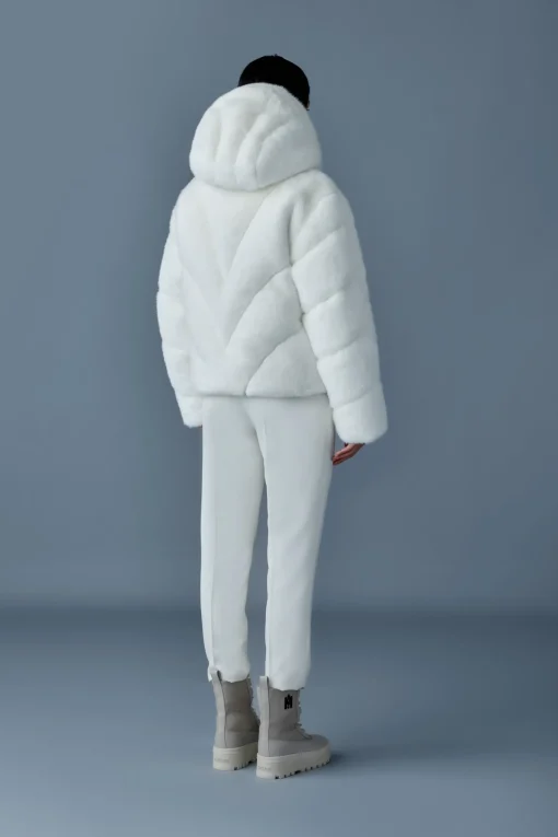 ANIK Brushed faux-fur down jacket