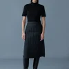 ANJA Vertical quilted down midi skirt