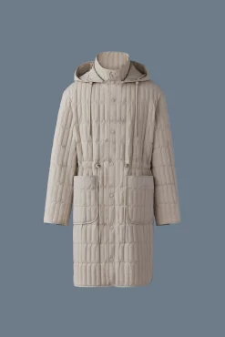 ASHER Light down vertical quilted coat