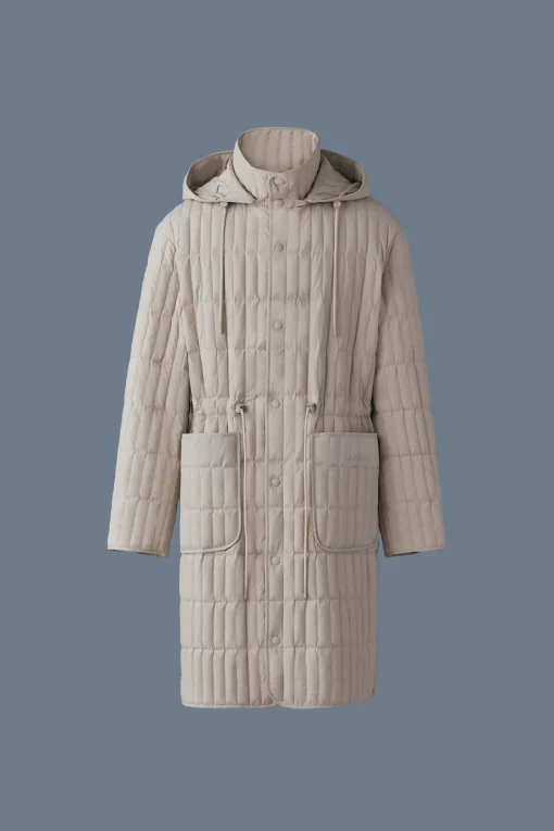 ASHER Light down vertical quilted coat