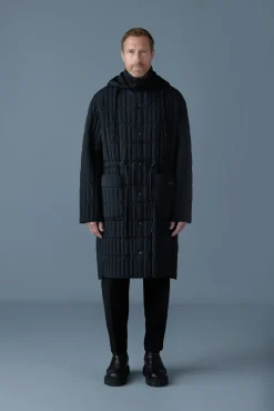 ASHER Light down vertical quilted coat