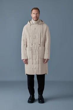 ASHER Light down vertical quilted coat