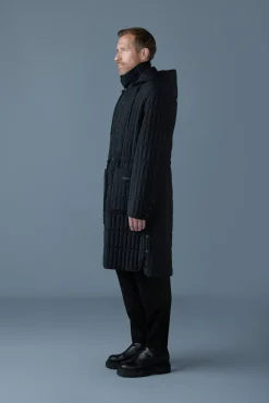 ASHER Light down vertical quilted coat
