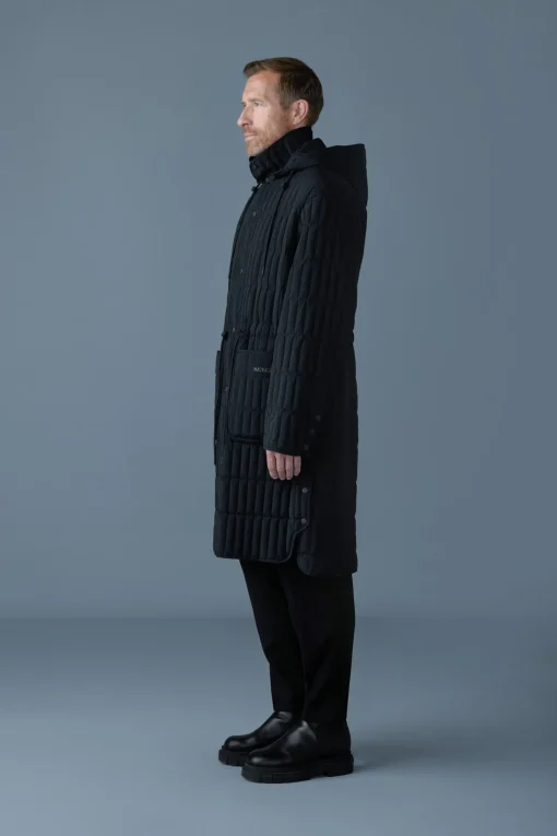 ASHER Light down vertical quilted coat