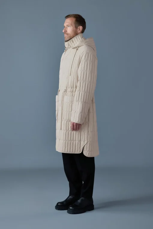 ASHER Light down vertical quilted coat