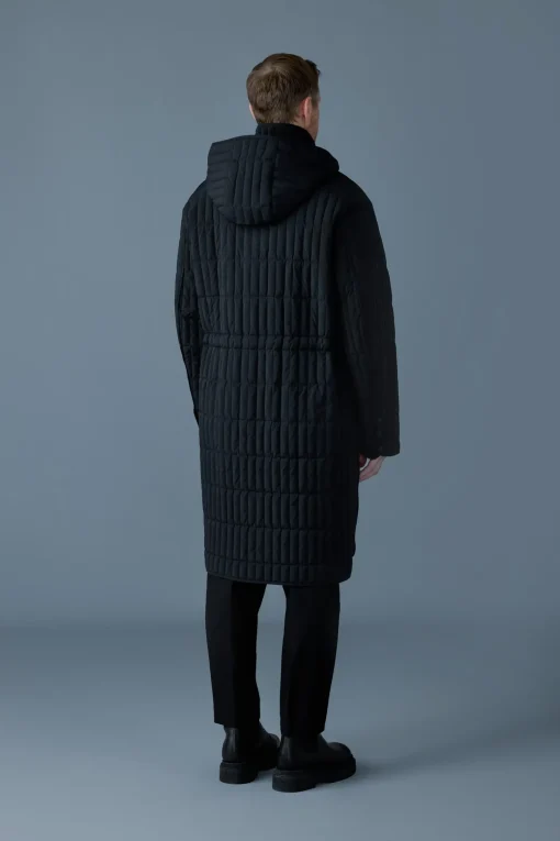 ASHER Light down vertical quilted coat