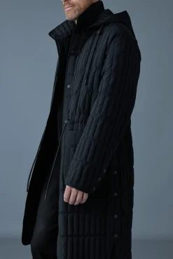 ASHER Light down vertical quilted coat