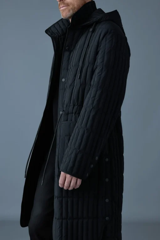 ASHER Light down vertical quilted coat