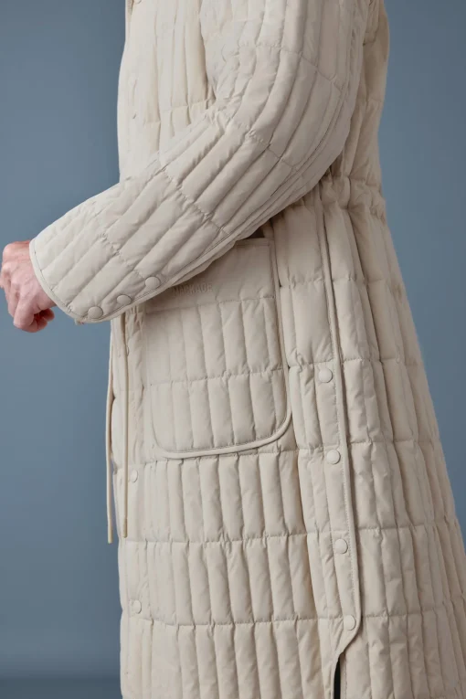ASHER Light down vertical quilted coat