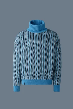 ASTOR-CK Jacquard chain-knit wool sweater