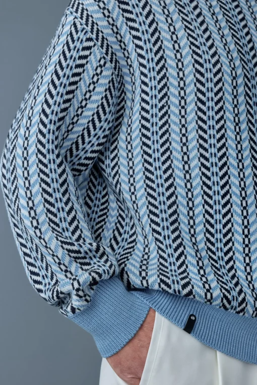 ASTOR-CK Jacquard chain-knit wool sweater