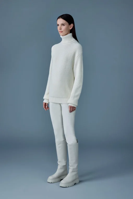 ASTOR-WM Rib Knit merino wool sweater