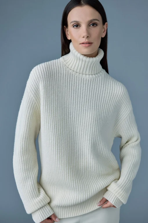 ASTOR-WM Rib Knit merino wool sweater