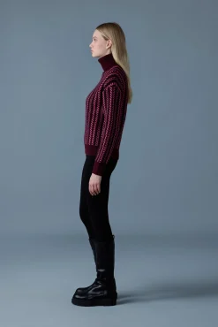 ASTOR-WMCK Jacquard chain-knit wool sweater