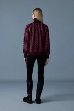 ASTOR-WMCK Jacquard chain-knit wool sweater