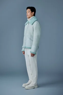 ATLAS-SH Shearling and leather aviator-style jacket