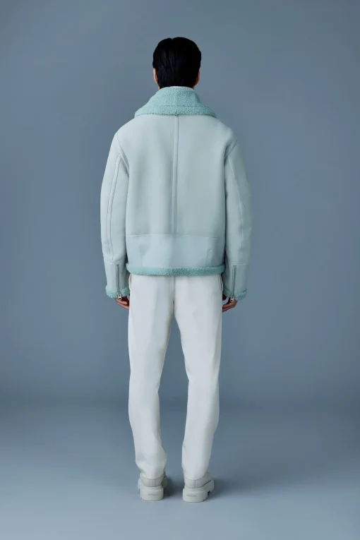 ATLAS-SH Shearling and leather aviator-style jacket