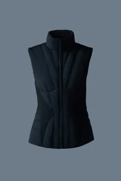 AURELIA Smocked detail light down vest