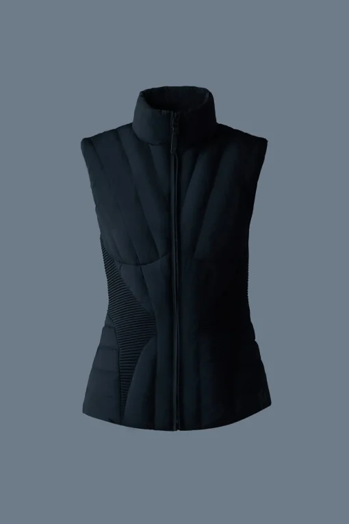 AURELIA Smocked detail light down vest