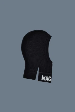 AURORA Knit merino blend logo balaclava