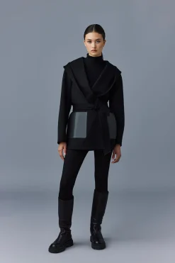 AZRA Double-face wool wrap coat