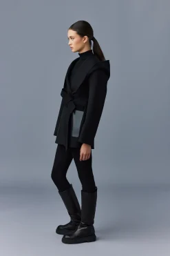 AZRA Double-face wool wrap coat
