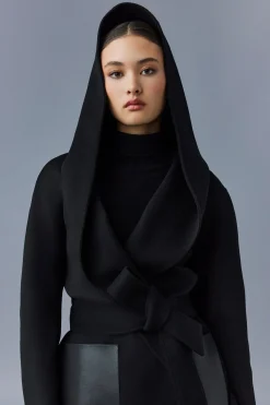 AZRA Double-face wool wrap coat