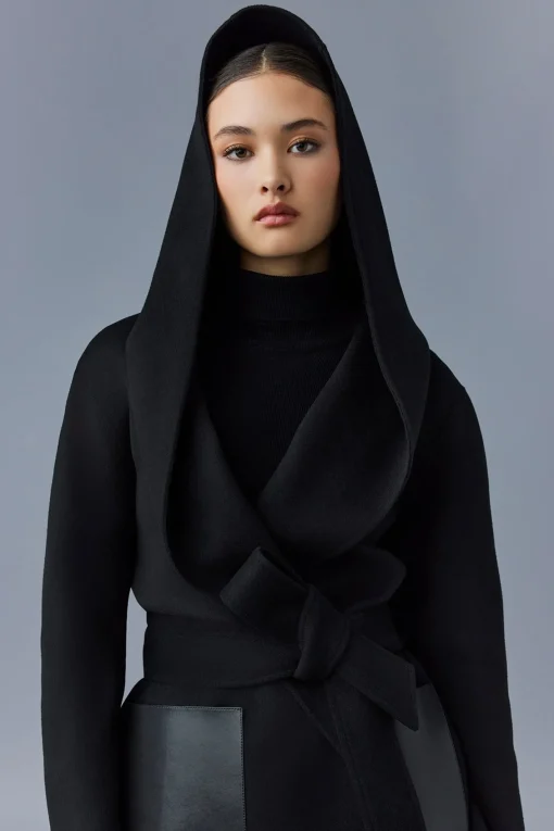 AZRA Double-face wool wrap coat