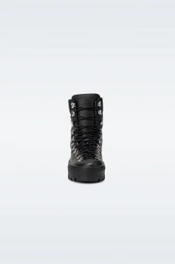 BAIN-M Leather mid-calf lace-up boots